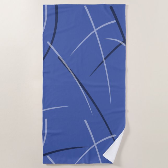 Flexible Monochrome Playful Simple Scribbles Beach Towel (Front)