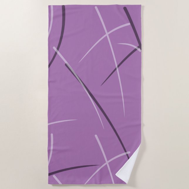 Flexible Monochrome Playful Simple Scribbles Beach Towel (Front)