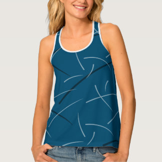 Flexible Monochrome Playful Simple Scribbles Tank Top