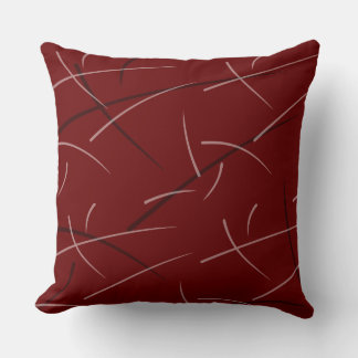 Flexible Monochrome Playful Simple Scribbles Throw Pillow