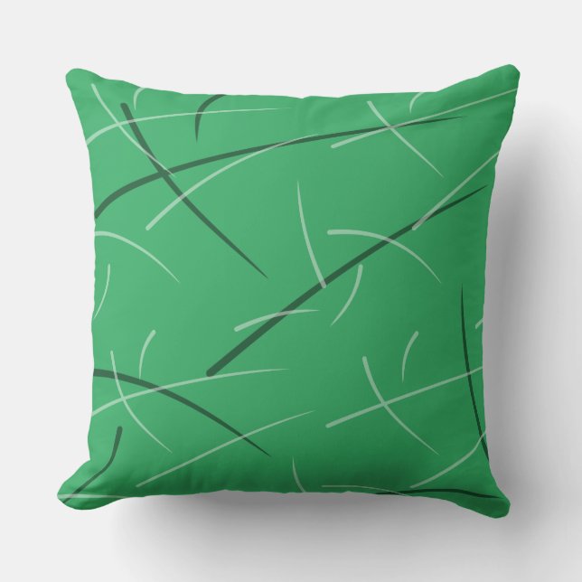 Flexible Monochrome Playful Simple Scribbles Throw Pillow (Front)