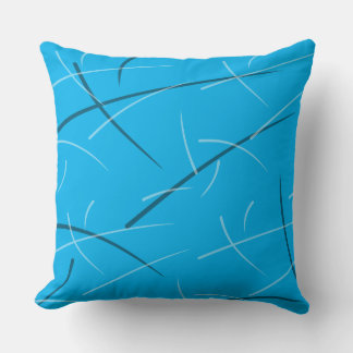 Flexible Monochrome Playful Simple Scribbles Throw Pillow