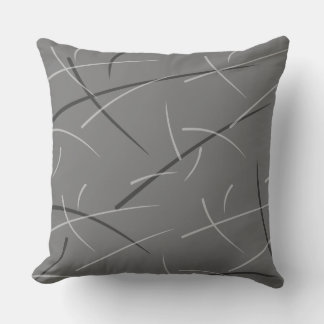 Flexible Monochrome Playful Simple Scribbles Throw Pillow