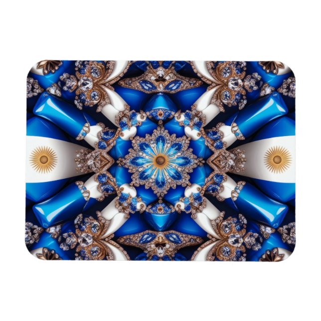 Flexible photo magnet with Argentinian Colors (Horizontal)