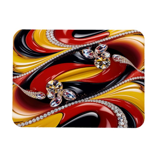 Flexible photo magnet with Belgian Colors (Horizontal)