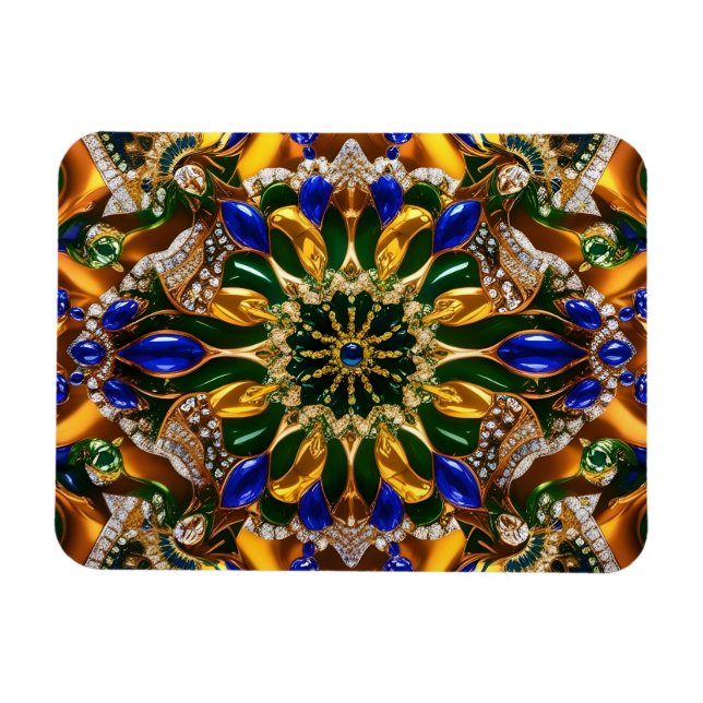 Flexible photo magnet with Brazil Colors (Horizontal)