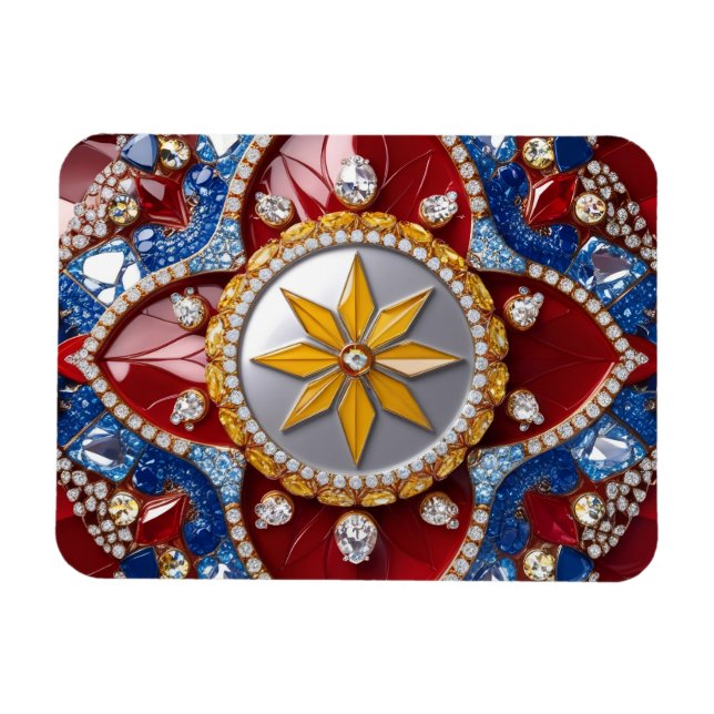 Flexible photo magnet with Colombia Colors (Horizontal)