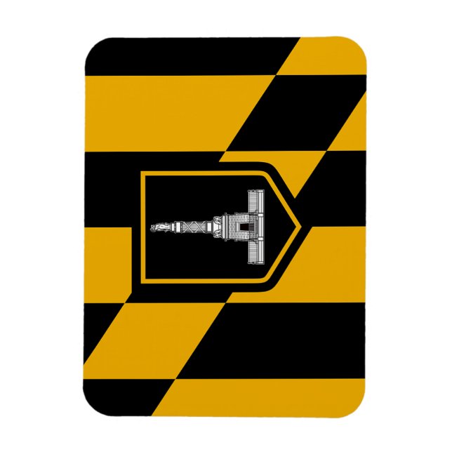 Flexible photo magnet with flag of Baltimore (Vertical)