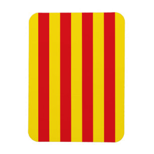 Flexible photo magnet with flag of Catalonia