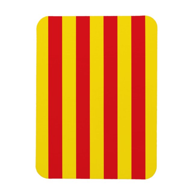 Flexible photo magnet with flag of Catalonia (Vertical)