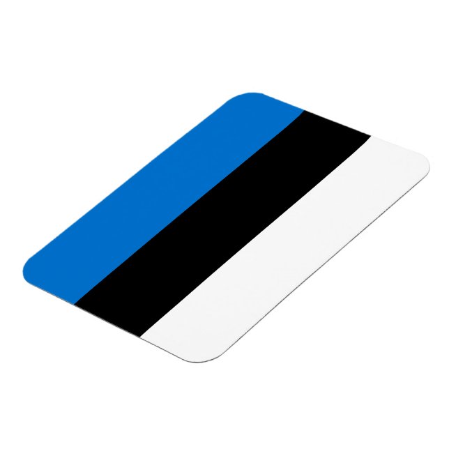 Flexible photo magnet with flag of Estonia (Left Side)