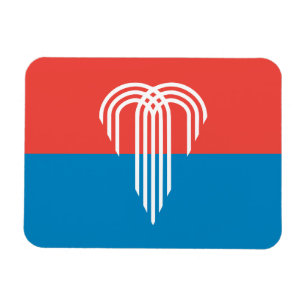 Flexible photo magnet with flag of Kansas City