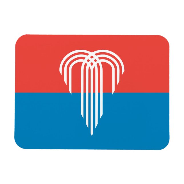 Flexible photo magnet with flag of Kansas City (Horizontal)