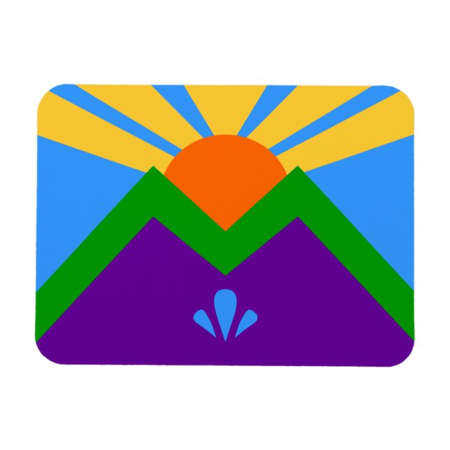 Flexible photo magnet with flag of Manitou Springs (Horizontal)