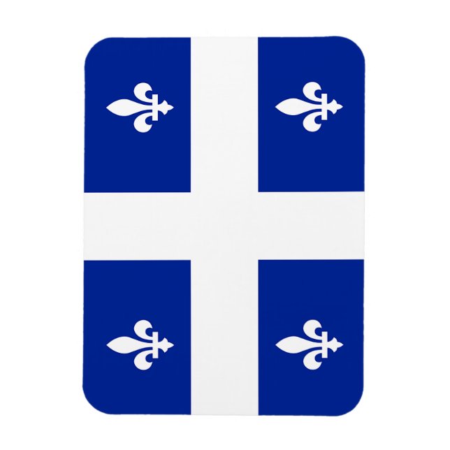 Flexible photo magnet with flag of Quebec (Vertical)