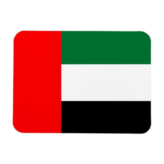 Flexible photo magnet with flag of UAE (Horizontal)