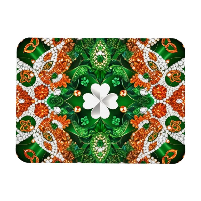 Flexible photo magnet with Ireland Colors (Horizontal)