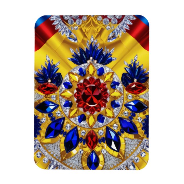 Flexible photo magnet with Romania Colors (Vertical)