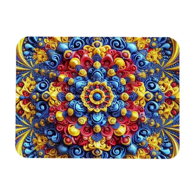 Flexible photo magnet with Romanian Colors (Horizontal)