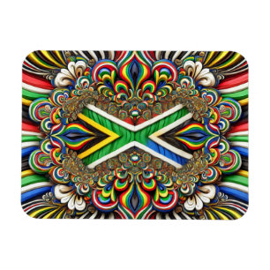 Flexible photo magnet with South African Colors