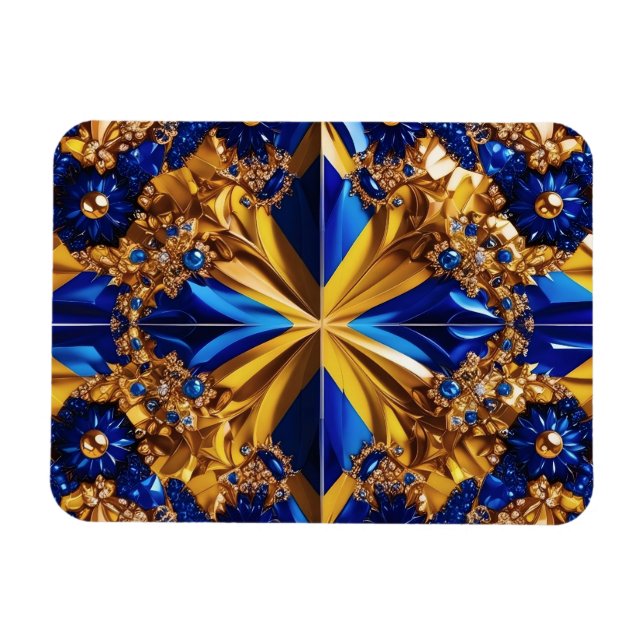 Flexible photo magnet with Sweden Colors (Horizontal)