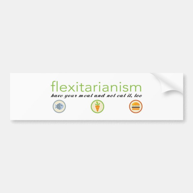 Flexitarian Bumper Sticker (Front)
