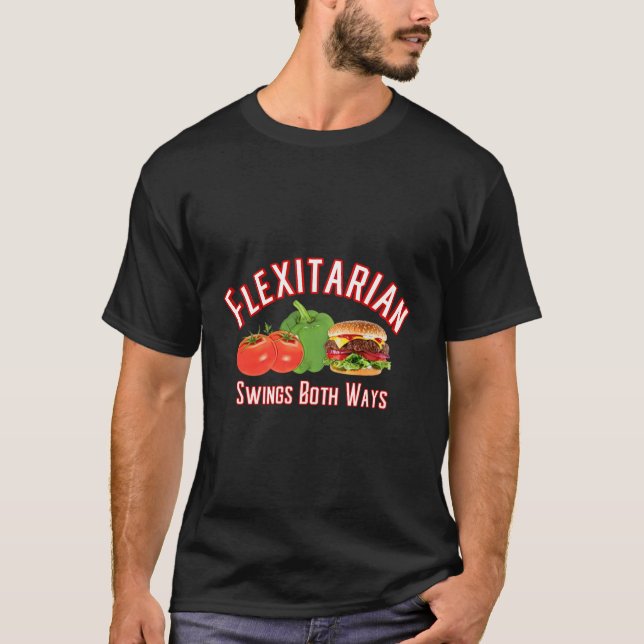 Flexitarian Semi Vegetarian Plant Vegetables T-Shirt (Front)
