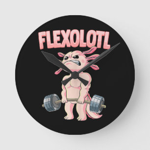 Flexolotl Axolotl Round Clock