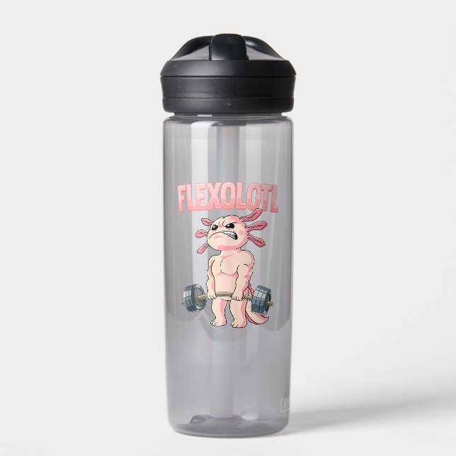 Flexolotl Axolotl Water Bottle (Front)