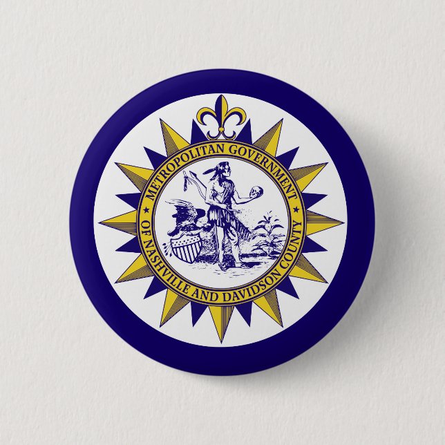 FlFlag of Nashville, Tennessee  Button (Front)