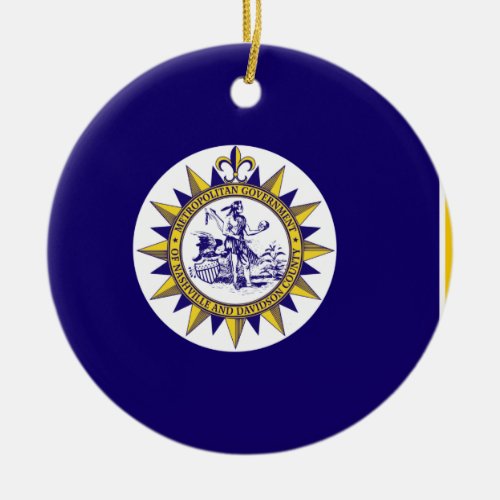 FlFlag of Nashville Tennessee Ceramic Ornament