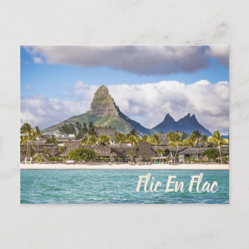 Flic en flac Mauritius beach Souvenir Holiday Postcard