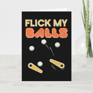 Flick My Balls Classic Retro Pinball Premium Card