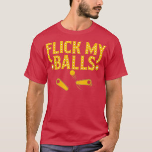 Flick My Balls Retro Vintage Multiball Pinball Ar T-Shirt