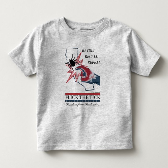 Flick The Tick -California Toddler T-shirt (Front)