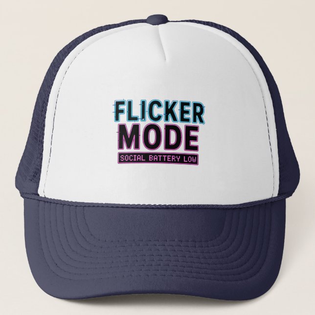 Flicker Mode Trucker Hat - Aesthetic & Bold (Front)