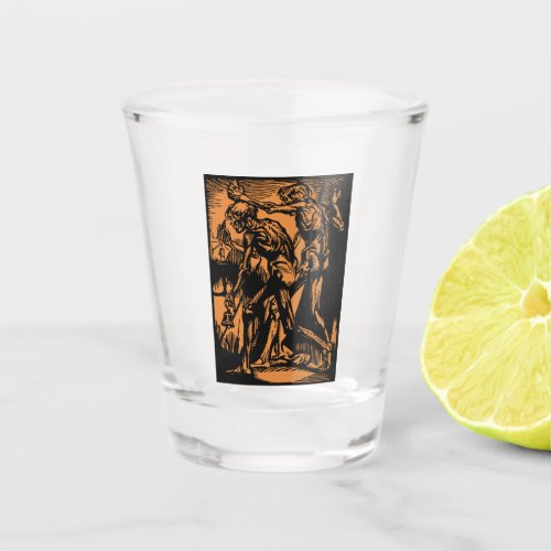 Flickering Flame Unearthed Horrors of DeadMiners Shot Glass