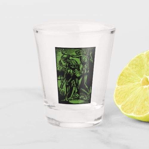 Flickering Flame Unearthed Horrors of DeadMiners Shot Glass