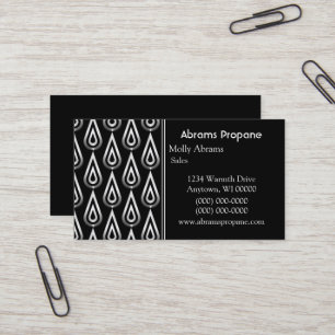Flickering Flames Business Card, Metallic Gray Card