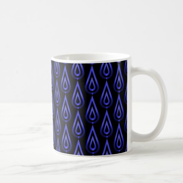 Flickering Flames Mug, Electric Blue Coffee Mug (Right)