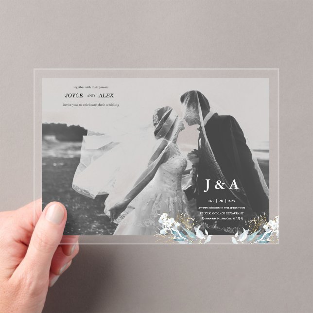 Flickermuse Acrylic Wedding Invitation Card  (Insitu (Handheld))