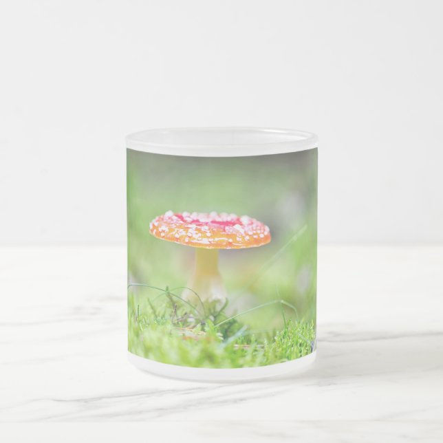 Fliegenpilz Frosted Glass Coffee Mug (Center)