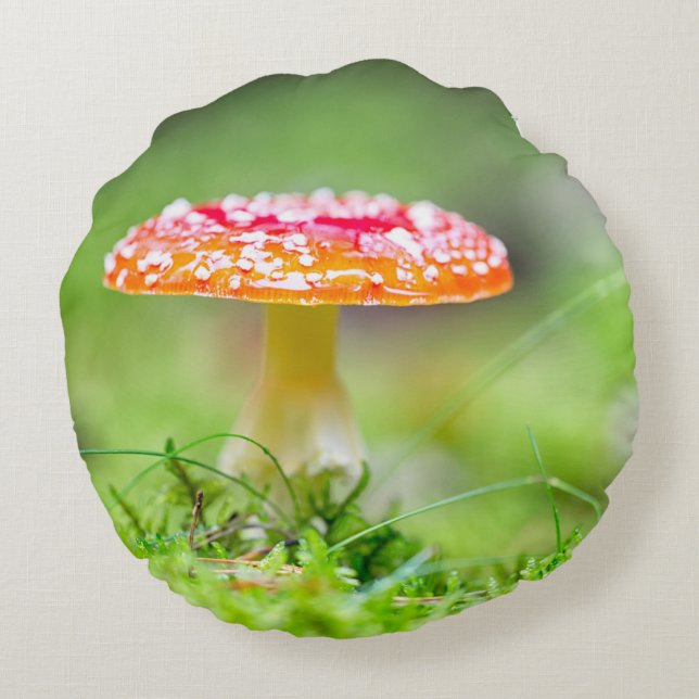 Fliegenpilz Round Pillow (Back)