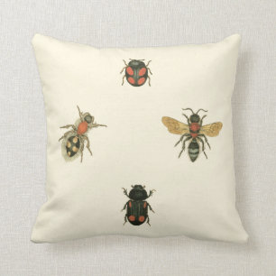 Flies and Beetles by Vision Studio Throw Pillow
