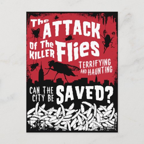 Flies Attack Postcard
