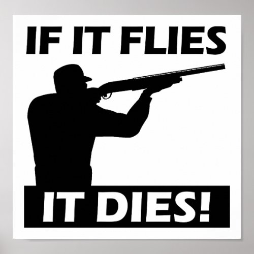 Flies Dies Funny Poster