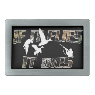 Flies it Dies Rectangular Belt Buckle