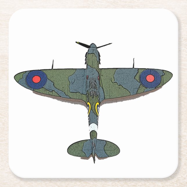 Flight 5 coasterm square paper coaster (Front)