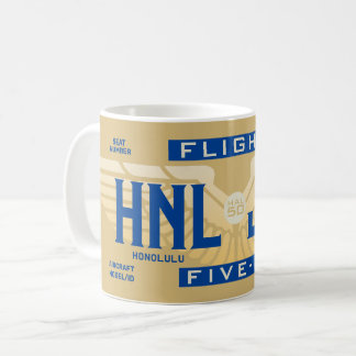 Flight 5-O (HAL50) HNL to JFK Coffee Mug