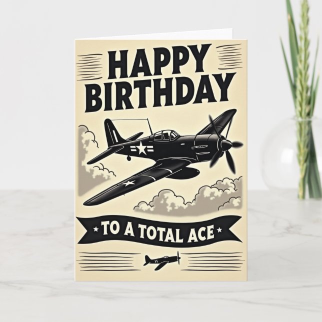Flight Adventure Birthday Card (Front)